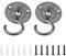 INCREWAY Ganchos de techo para montaje en pared, 2 ganchos resistentes para colgar candelabros, ganchos de techo antiguos para colgar plantas (gris)