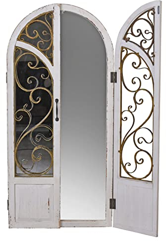 Got030 Palazzo - Specchio per finestra XXL, stile shabby chic, 126 cm