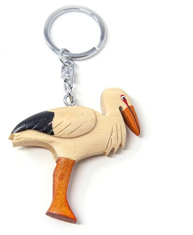 Cornelissen Schlüsselanhänger aus Holz - Storch