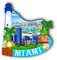 USA Miami City Holzmagnet, 3D-Kühlschrankmagnete, Reise-Sammlerstück, Souvenirs, Dekorationen, handgefertigtes Kunsthandwerk-2