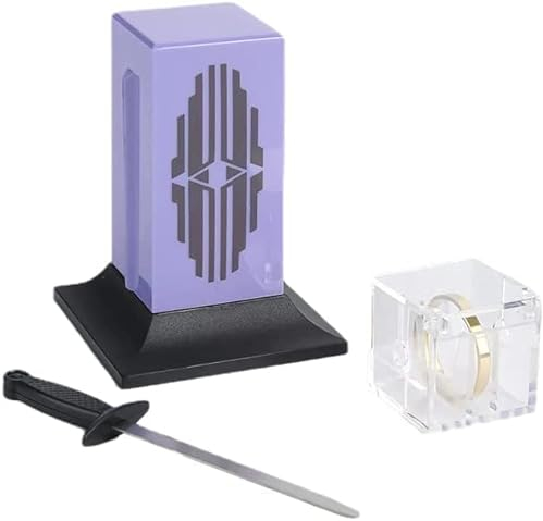 Sword Through Ring Inside Casket (Crystal Cleaver) Magic Tricks Penetrating Sword Magic Close up Illusions Gimmicks Mental Props