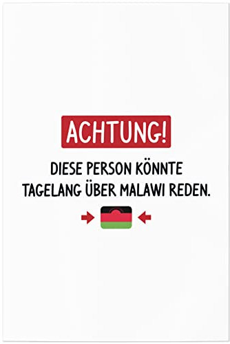 JUNIWORDS Poster, Achtung! Diese Person könnte tagelang über Malawi reden, 30 x 45 cm (1006121)