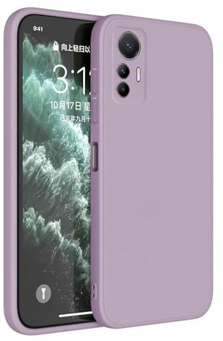 Topme Handyhülle Hülle Fur Xiaomi MI 12 Lite (6.55 Inches) Case Schutzhülle, Hautschutz Aus TPU Silikonhülle - Gras lila
