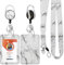 ID Badge Holder mit Lanyard, einziehbare ID Badge Card Holders Abnehmbare Hals Lanyard Strap mit Badge Reel und vertikale ID-Halter für Krankenschwester Studenten (Marble White)