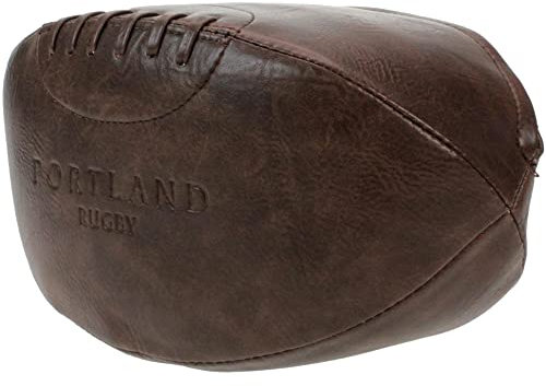 La Chaise Longue 39-2F-040 Trousse de Toilette Ballon de Rugby Marron Vintage Polyuréthane et Polyester H14 x 14 x 25 cm