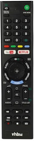 vhbw Fernbedienung kompatibel mit Sony Bravia KD-43X7000E, KD-43X7000F, KD43X7000E, KD43X7000F Fernseher, TV - Ersatzfernbedienung