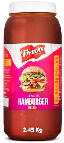 French’s Classic Hamburger Relish, Mild Spicy, Artificial Colours & Flavours Free, 2.45KG