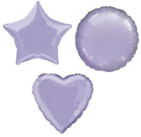 Lilac Heart Foil Balloon, 45cm