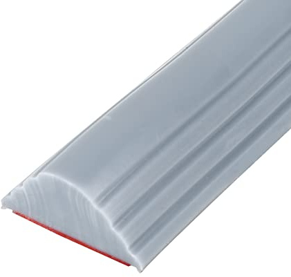 jackfru Barre de seuil de douche autocollante - En silicone pliable - Pour seuil de douche - Gris - 1,5 m