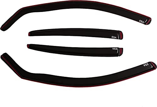 London Auto Style Wind-Sun-Rain Deflector Compatible with AUDI A1 Sportback 2011-2018 5 Doors 4 Pieces In Channel Fitment Dark Tinted