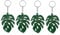 SOIMISS 4 Pièces Porte-clés Feuille De Monstera Porte-clés Bricolage Porte-clés Feuilles Tropicales Porte-clés Luau Suspendu Décor Porte-clés Dété Creux Alliage Manquer Suspendu