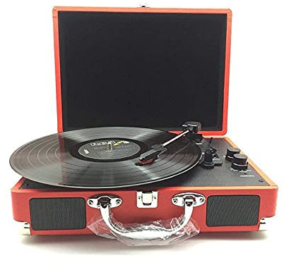 ROLTIN Tocadiscos Tocadiscos Bluetooth, Retro Vintage Inalámbrico Vintage de 3 velocidades, con Altavoz estéreo Incorporado (fonógrafo)