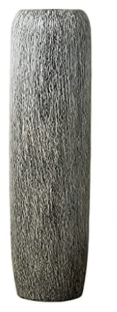 Sala de estar jarrón de piso adornos de cerámica decoración del hogar gris (color: altura 90 cm)
