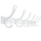SKOLOO Porte-manteau mural robuste – 6 crochets en acier inoxydable robuste pour suspendre vêtements, veste, chapeau, blanc