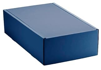 Scatola a cantinetta stesa in cartone per bottiglie vino - Portabottiglie - Cofanetto - Ginkgo Box (2 Bottiglie, Blu, 5)