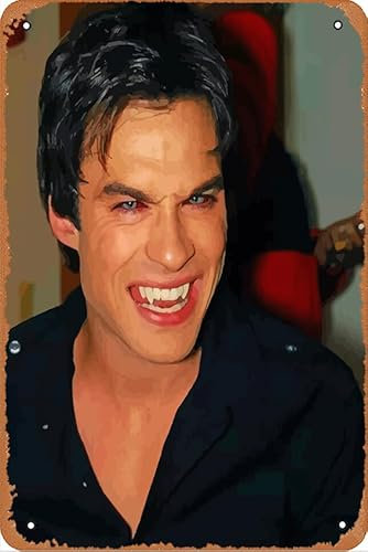 The Vampire Diaries Dämonen-Poster, Retro-Metallschilder, Vintage-Wanddekoration, Kunst-Blechschild, 20 x 30 cm