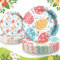 Pasqua Piatti di Carta Easter Set 40 Pezzi, 23cm (9inch) e 18cm (7inch) Uova di Pasqua Festa Stoviglie di Carta Usa e Getta per Cena di Pasqua Dessert Piatti per Bambini Festa di Pasqua-20 Ospiti