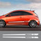 Karosserie Kofferraum Dekoration Aufkleber Taille Linien Aufkleber Tür Seitendekor Aufkleber für Opel Astra Corsa Insignia Mokka OPC Vectra,B-White