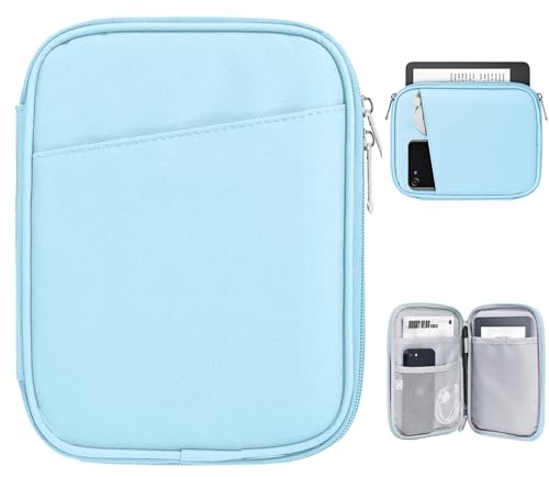 TiMOVO 6-7 Pulgadas Funda de Tableta para Nuevo Kindle Paperwhite y Kindle Colorsoft Signature Edition, Funda Protectora con Bolsillo para Kindle E-Reader/Kindle Oasis, Bebé Azul