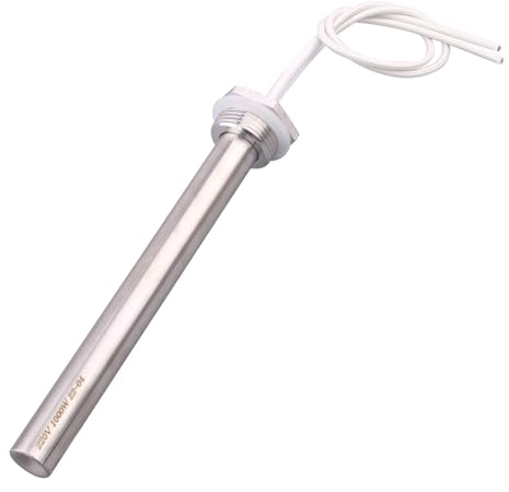 DAVBIR 1kw/2kw/3kw 220v Cartridge Heater Immersion SUS304 Electric Water Heating Element with 1 Thread perfection (Color : Silver-220V, Size : 2kw 20x280mm)