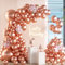 Rose Gold Balloons - 105pc Metallic Arch Set, Sizes 18, 12, 10, 5 Inch Latex Balloons for Birthday, Baby Shower, Wedding Party Decor