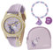Tikkers Lila Einhorn und Schmetterling Uhr, Armband und Geldbörse Geschenk-Set für Mädchen, violett, Einhorn