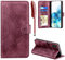 EASDNB Lederhülle für Samsung Galaxy S20 Hülle, Handyhülle für Galaxy S20 Flip Wallet PU Leder Case [Kartenfach] [Magnet] [Ständer] Prägung Klapphülle Schutzhülle für Samsung Galaxy S20, Weinrot