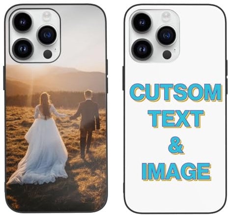 FEICANSEN Personalized Custom Phone Case for iPhone 15 14 13 12 11 Pro Max, Personalised Image/Picture/Photo Custom Design Soft TPU Phone Case (1-Image)