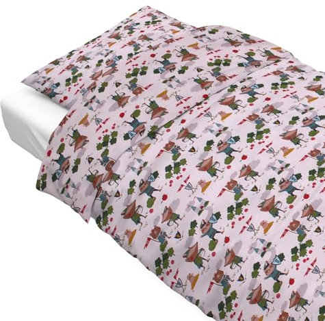 Hans-Textil-Shop Kinderbettwäsche Jersey - Bettwäsche, Kinder, Baby, Mädchen, Jungen, Kinderbett, Babybett (Abenteuer Tiere, 100x135 cm + 40x60 cm)