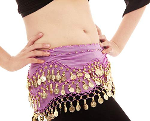 ZSXPBZL Bauchtanz Hüfttuch,Bauchtanz,Bauchtanz Gürtel Bauchtanzkostüm Hüftgürtel Bauchtanz Taille Schal Für Frauen(Brown)