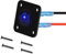 RUNCCI-YUN 12V-24V interrupteur a bascule, LED Interrupteur à Bascule Rond,1Gangs, 12V 20A / 24V 10A SPST rond Panneau de commutation 12V pour Voiture, Camion, Voitures de Course, Marine(bleu）