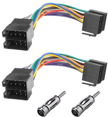 Acmerota 6 Pin ISO Autoradio Adapter Kompatibel für VW für FIAT für Opel Corsa C für Opel Astra G für Mercedes für Renault Autoradio Adapter Universal Kabelstecker mit Autoradio Adapter Din-ISO