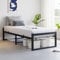 HOJINLINERO Bettgestell Metallbett 90x200,Bett 90x200 mit Lattenrost aus Metall Bettrahmen 90x200cm,32cm Stauraum,Leichte Montage,Modern Jugendbett Einzelbett,Schwarz