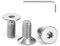 Tunejoy Viti a Testa Svasata M5 x 12 mm Vite a testa svasata Brugola Bulloni in Acciaio Inox A2 V2A Viti a Testa Piatta Norma DIN 7991 con Chiavi a Esagono Filettatura Completa 30 pezzi