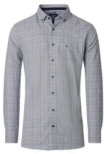 Redmond Freizeithemd kariert Comfort Fit Beige L