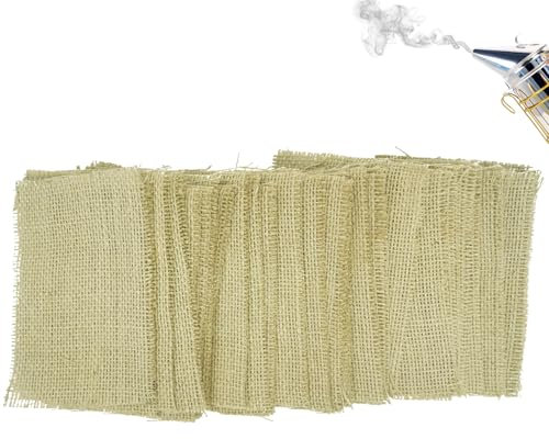 HiveSweet Burlap Bee Smoker Fuel 2 Pound Jute Burlap Smoker Fuel Natural Bee Hive Smoker Fuels Easy to Light Long Continuous Burn Produces Light Cool Smoke