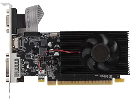 Gaming -Grafikkarte, 4 GB DDR3 128 Bit 700MHz 667MHz, Einzelfan -Grafikkarte, PCI Express 1.1 X16 PC -Grafikkarte mit VGA DVI HD Multimedia -Schnittstelle Zum Arbeiten