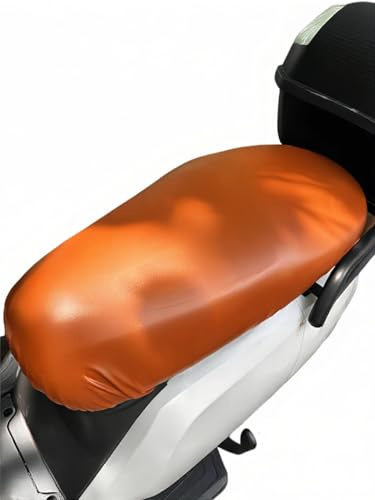 Pawleso Universeller Wasserdichter Sitzbezug für Motorräder, für Vespa 2T Motorroller Sitzbezug, E Roller Zubehör für Piaggio TPH 50 Sitzabdeckung Antirutsch Kratzfest (Braun, XL (82-95cm Länge))