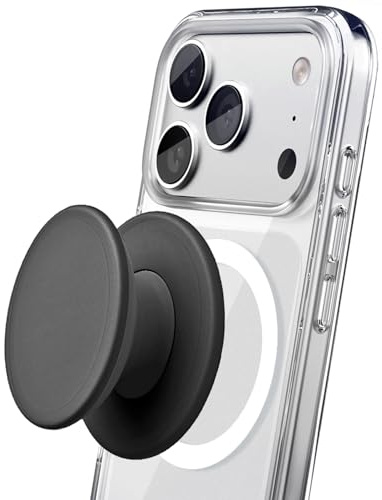 Encased Fällbart magnetiskt telefonhandtag (kompatibelt med MagSafe) bekväm silikonhållare för iPhone (svart)