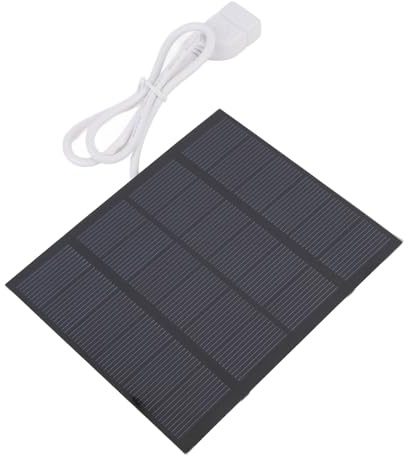 ASHATA Tragbares Solarpanel, Effiziente USB-Schnittstelle, Solarbatterie für Outdoor-Aktivitäten, Camping und Notfälle, Polykristallines Siliziummaterial