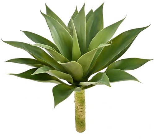 Takingup Pianta di agave finta, pianta di agave artificiale con foglie verdi vivaci e dettagli realistici per spazi interni