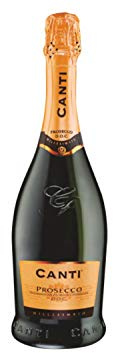 Canti - Prosecco D.O.C. Extra Dry Millesimato Wine 11%, Italian Glera Grape Variety from Veneto, Fruity and Floral Taste, 1x750 ml (Pack of 6)
