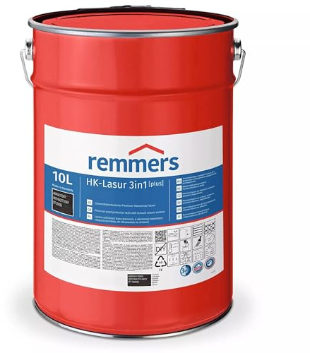 Remmers HK-Lasur 3in1 Plus Anthrazitgrau 10 L – Holzschutzlasur für außen