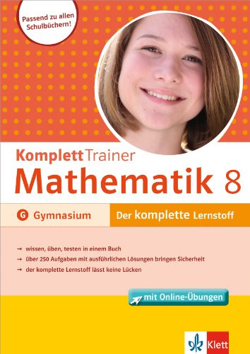 Klett Komplett Trainer Mathematik, Gymnasium Klasse 8: Buch mit Online-Übungen