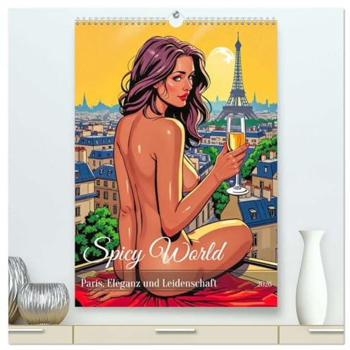 Spicy World - Paris, Eleganz und Leidenschaft (hochwertiger Premium Wandkalender 2026 DIN A2 hoch), Kunstdruck in Hochglanz: Ein Kalender mit ... Eleganz und Verführung. (CALVENDO Erotik)