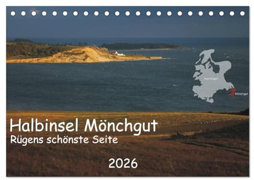 Halbinsel Mönchgut - Rügens schönste Seite (Tischkalender 2026 DIN A5 quer), CALVENDO Monatskalender: Halbinsel im Südosten der Insel Rügen befindet ... und Bodden.e und Bodden (CALVENDO Natur)