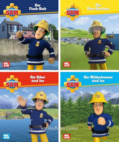 Nelson Mini-Bücher: Feuerwehrmann Sam 25-28: 24 Mini-Bücher im Display | Vorlesespaß für unterwegs ab 3 Jahren