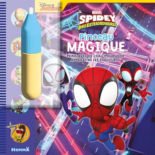 Marvel Spidey et ses amis extraordinaires – Pinceau magique – Livre avec pinceau magique – Peinture propre - Dès 3 ans