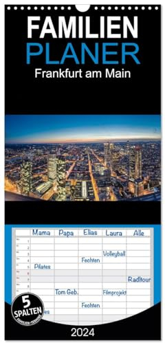 Familienplaner 2025 - Frankfurt am Main mit 5 Spalten (Wandkalender, 21 cm x 45 cm), CALVENDO