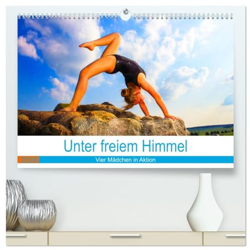 Unter freiem Himmel (hochwertiger Premium Wandkalender 2026 DIN A2 quer), Kunstdruck in Hochglanz: Mädchenturnen unter freiem Himmel (CALVENDO Orte)